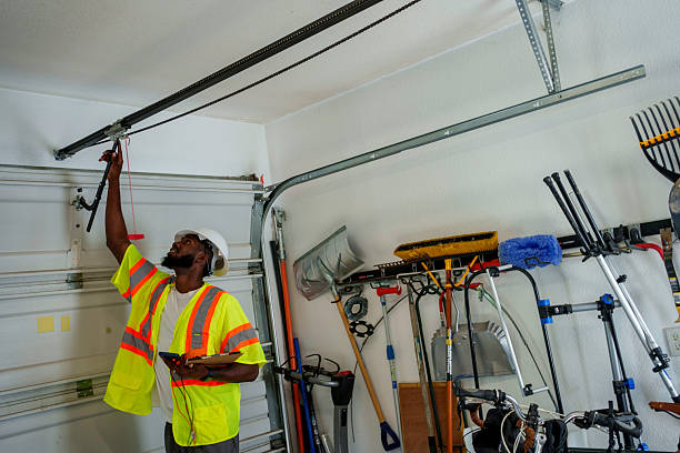 Professional Garage Door Panel Replacement technician working in James City, NC